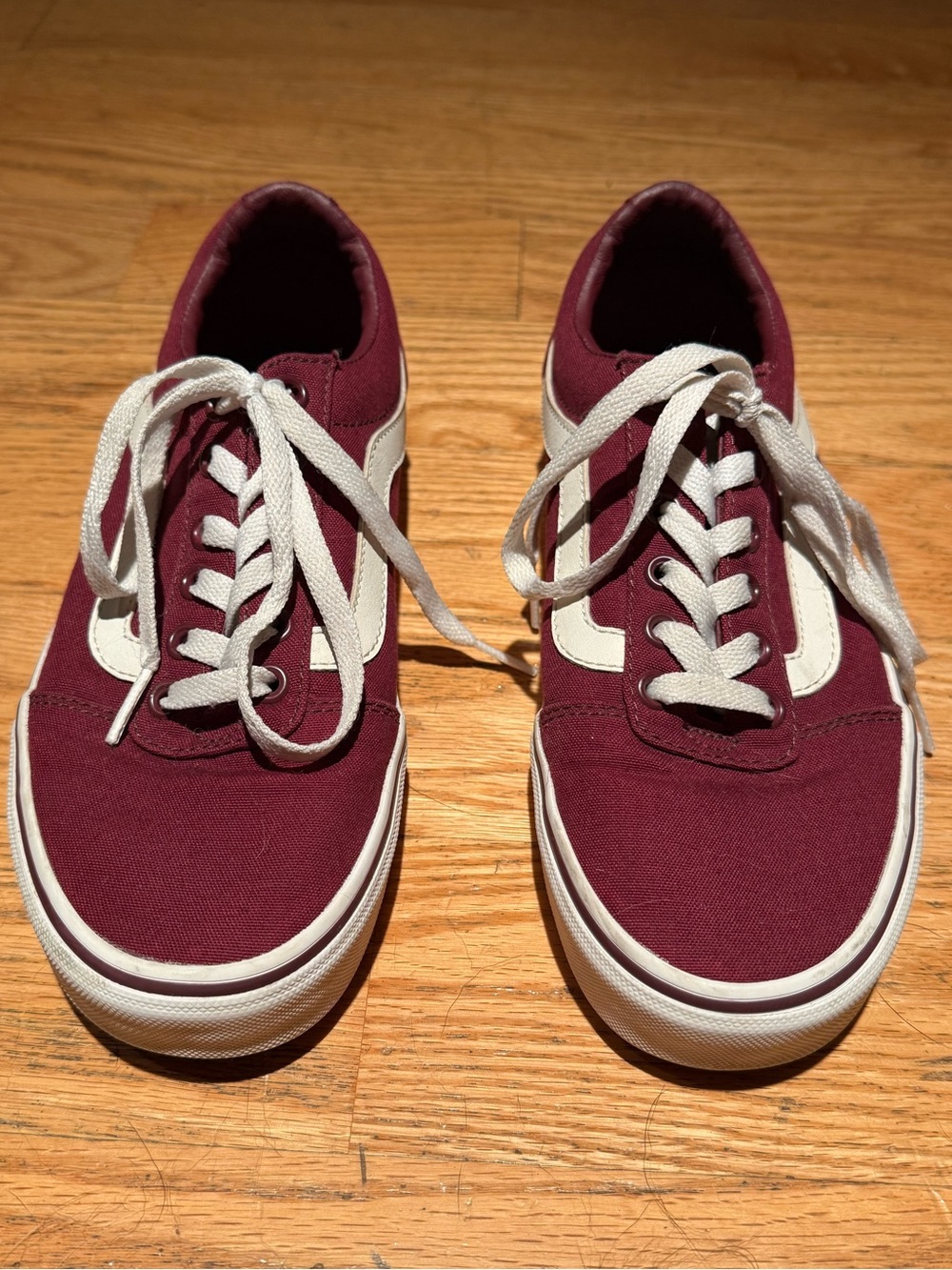 Maroon Vans Sneakers
